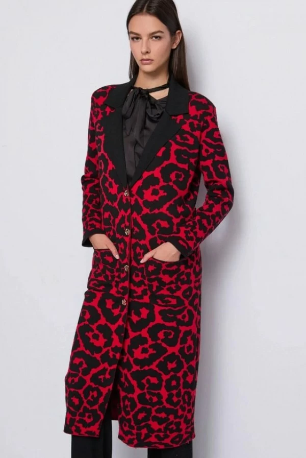 abrigo cardigan estampado print denny rose