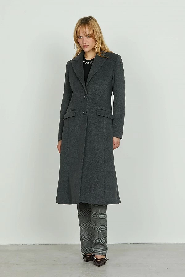 Abrigo largo Relish KING con bolsillos – Corte entallado Abrigo largo Relish KING con bolsillos – Corte entallado