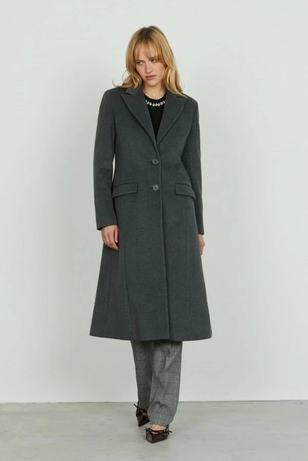 Abrigo largo Relish KING con bolsillos – Corte entallado