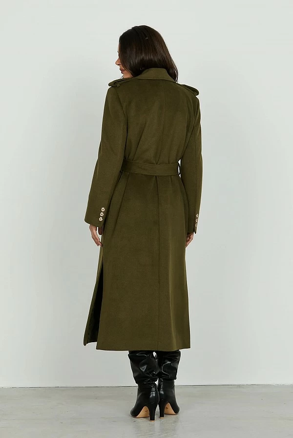 abrigo shispa cinturon verde relish