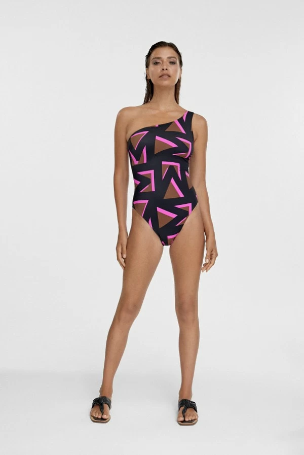 BAÑADOR ASIMÉTRICO ESTAMPADO LOLA CASADEMUNT