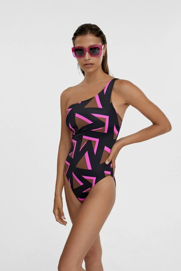 BAÑADOR ASIMÉTRICO ESTAMPADO LOLA CASADEMUNT