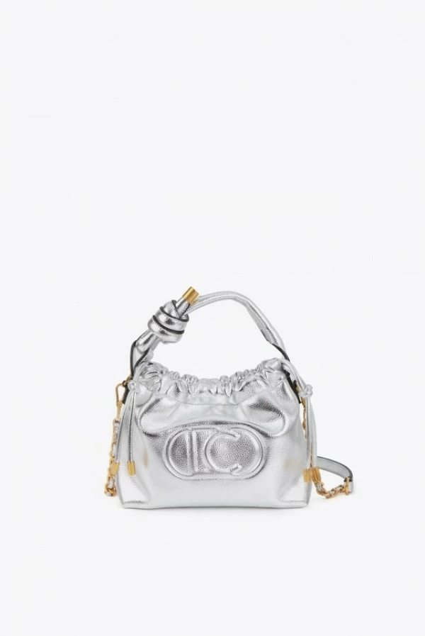 Bandolera Bombonera Plateada con Cadena Dorada Bandolera Bombonera Plateada con Cadena Dorada
