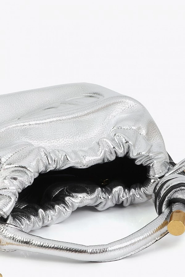 Bandolera Bombonera Plateada con Cadena Dorada