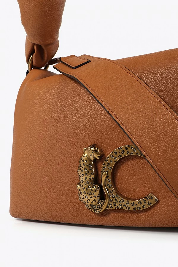 Bandolera con solapa y logo LC leopardo