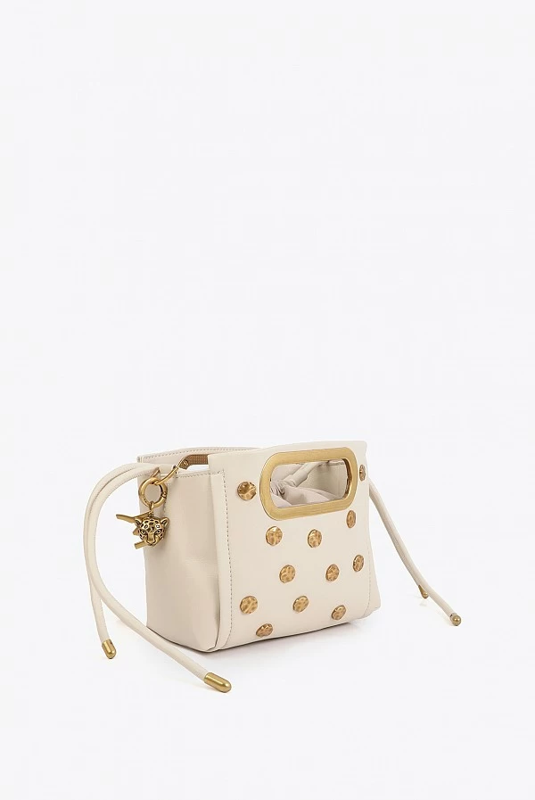 Bandolera con Textura y Tachas Doradas