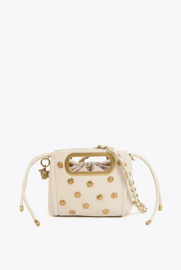 Bandolera con Textura y Tachas Doradas