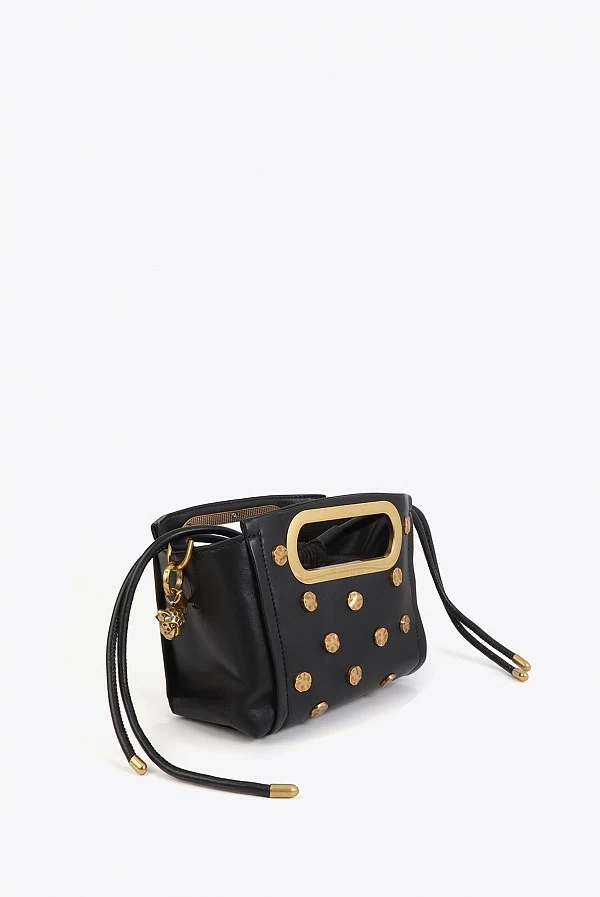 Bandolera con Textura y Tachas Doradas