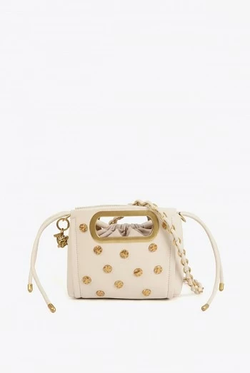 Bandolera con Textura y Tachas Doradas