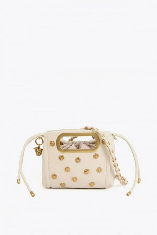 Bandolera con Textura y Tachas Doradas