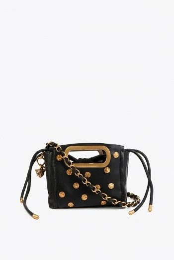 Bandolera con Textura y Tachas Doradas