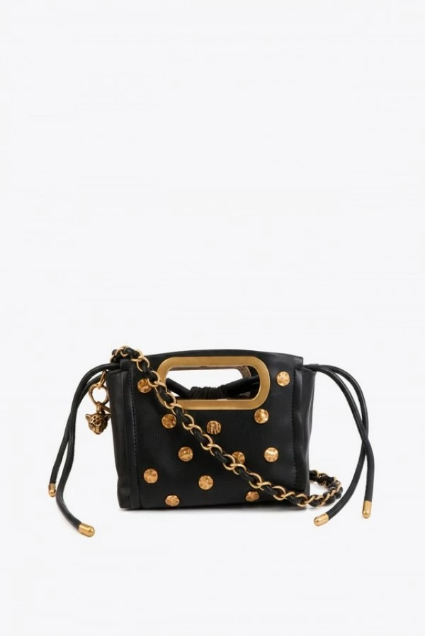 Bandolera con Textura y Tachas Doradas