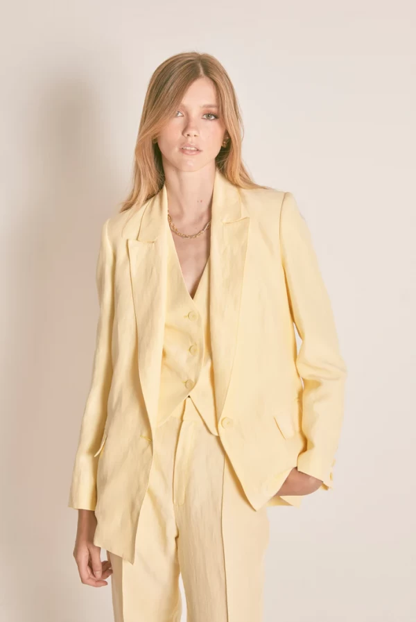 Blazer Recta Amarillo Vainilla de Masavi