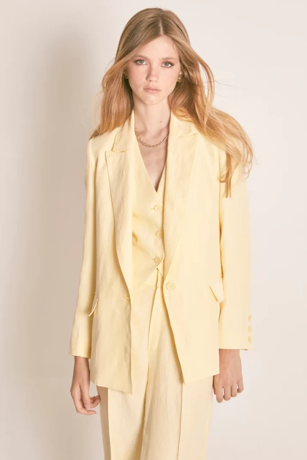 Blazer Recta Amarillo Vainilla de Masavi