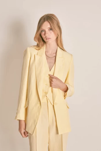 Blazer Recta Amarillo Vainilla de Masavi