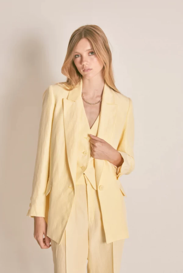 Blazer Recta Amarillo Vainilla de Masavi
