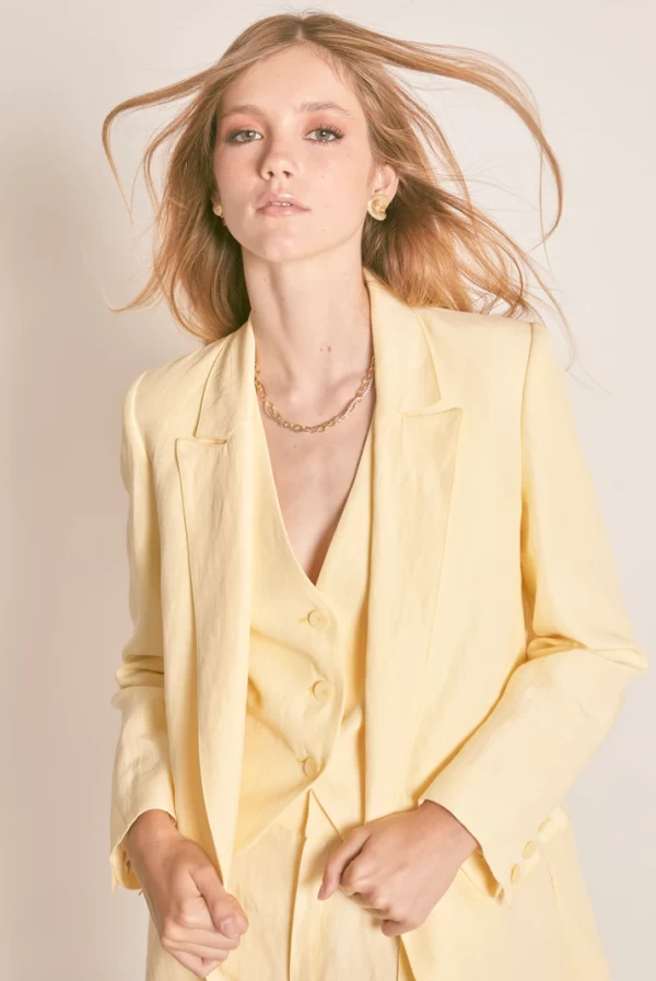 Blazer Recta Amarillo Vainilla de Masavi