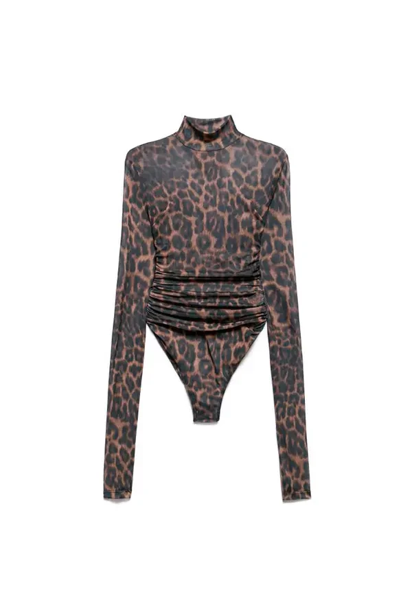 Body Judy de Aniye By en estampado animal con cuello alto