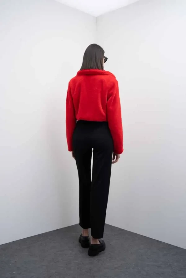 bolero rojo piel sintetica
