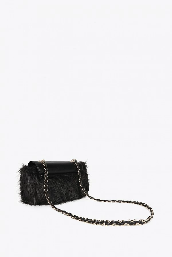bolso Bandolera pelo con solapa lola casademunt