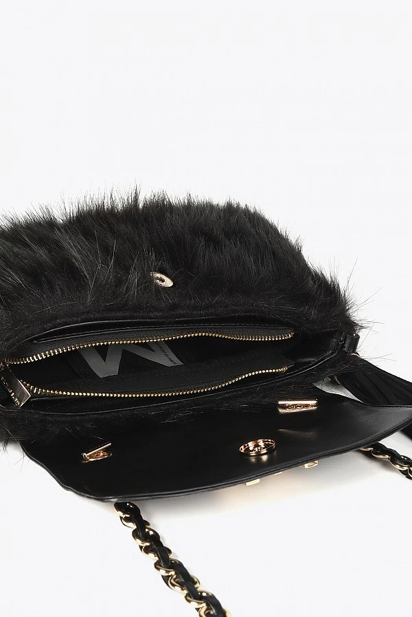 bolso Bandolera pelo con solapa lola casademunt