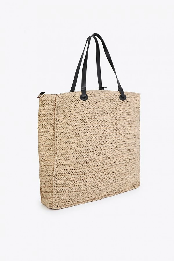 Bolso Desestructurado de Rafia Summer Club Marrón