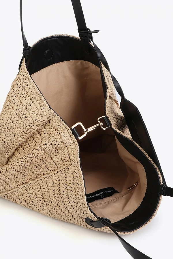 Bolso Desestructurado de Rafia Summer Club Marrón