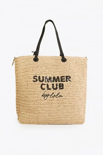 Bolso Desestructurado de Rafia Summer Club Marrón Bolso Desestructurado de Rafia Summer Club Marrón