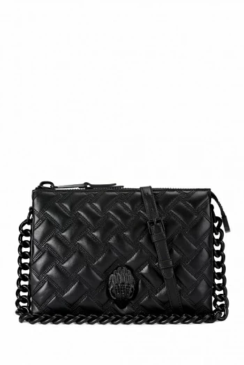 Bolso Kurt Geiger Kensington negro con cadena Bolso Kurt Geiger Kensington negro con cadena