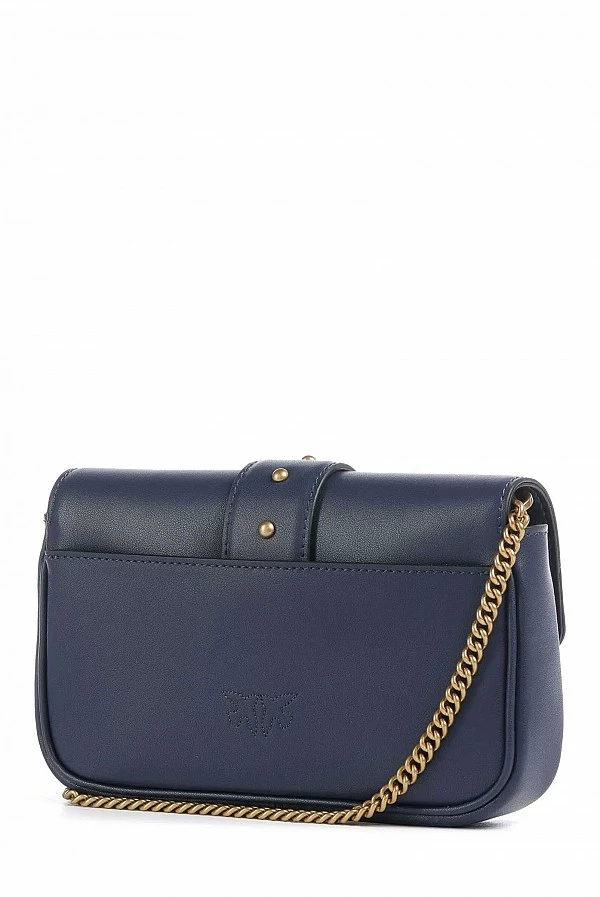 Bolso Love One Pocket C en piel suave azul marino – Pinko
