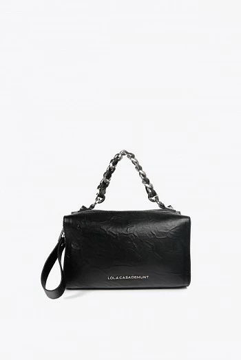 Bolso maletín efecto piel arrugada
