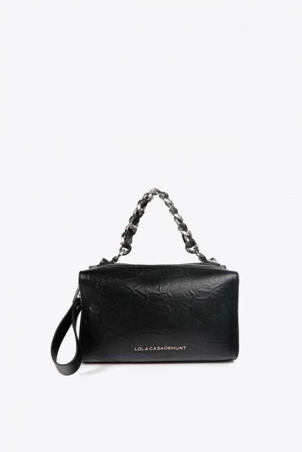 Bolso maletín efecto piel arrugada