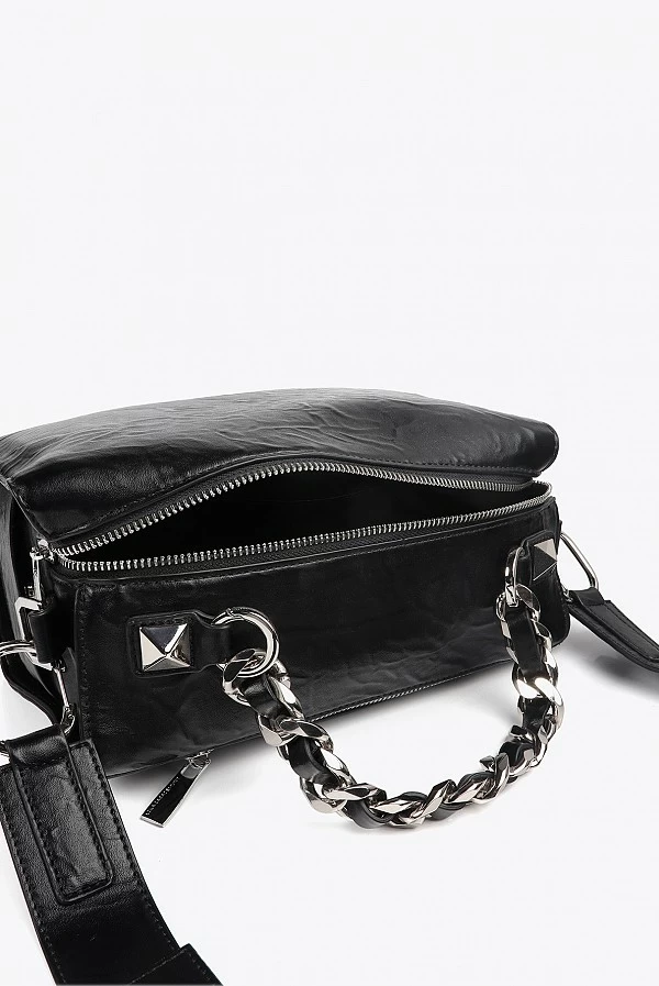 Bolso maletín efecto piel arrugada
