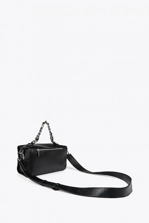 Bolso maletín efecto piel arrugada