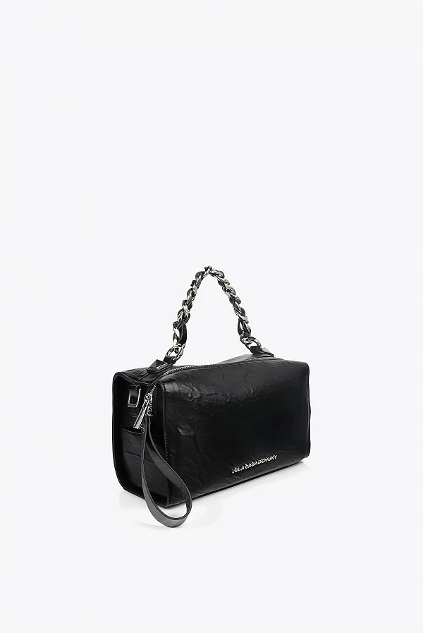 Bolso maletín efecto piel arrugada