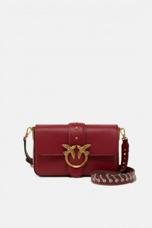 Bolso Mini Love Bag Slouchy de piel suave con charms – Pinko