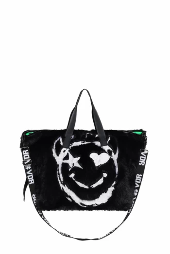 Bolso Negro Rambo3 de Piel Sintética – VDR Via de la Rose
