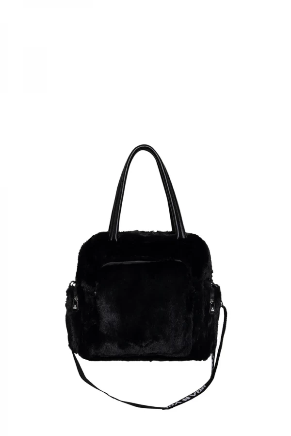 Bolso Negro Tote de Piel Sintética – VDR Via de la Rose