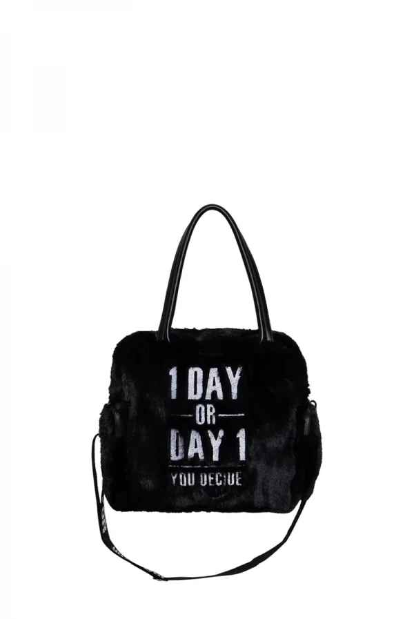 Bolso Negro Tote de Piel Sintética – VDR Via de la Rose