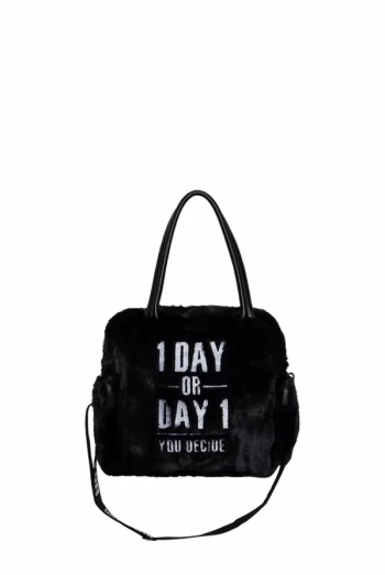 Bolso Negro Tote de Piel Sintética – VDR Via de la Rose
