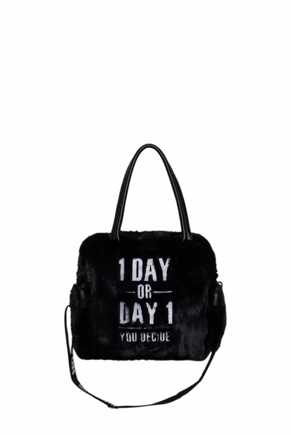 Bolso Negro Tote de Piel Sintética – VDR Via de la Rose