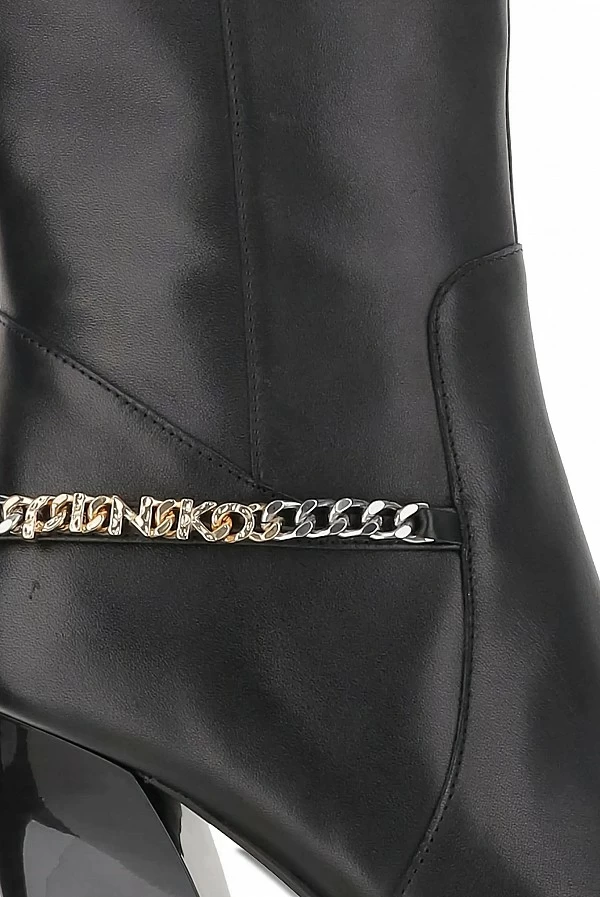 bota alta viola negra pinko