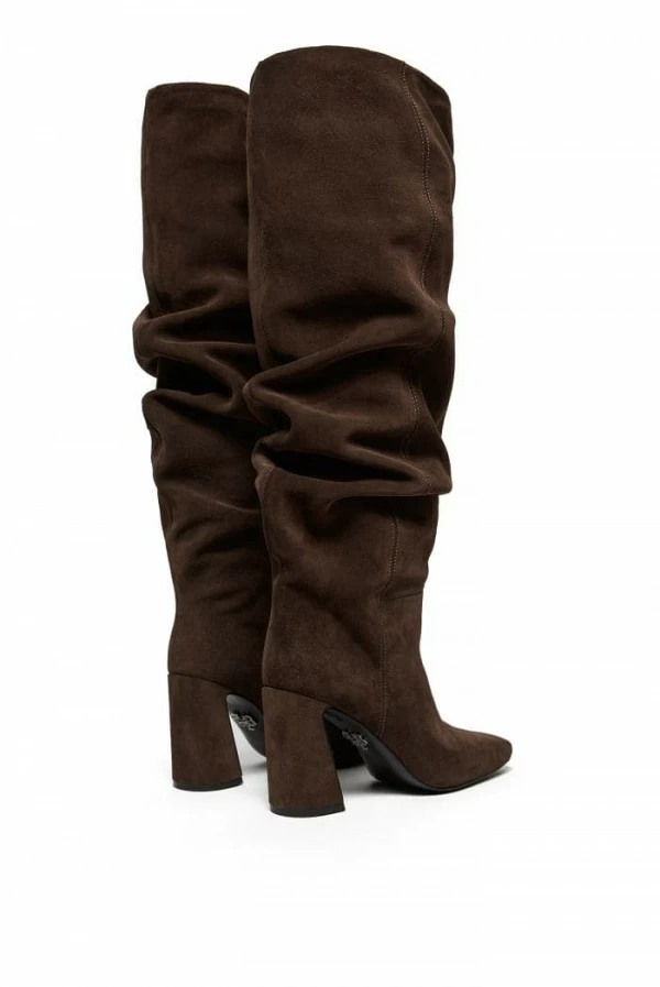 Botas altas fruncidas de ante – Aniye By (marrón o negro) Botas altas fruncidas de ante – Aniye By (marrón o negro)