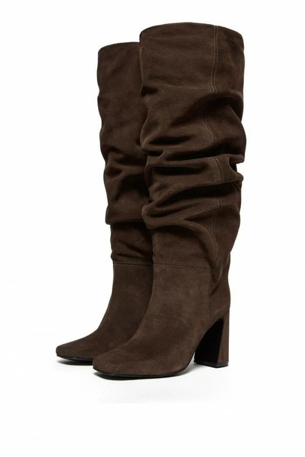 Botas altas fruncidas de ante – Aniye By (marrón o negro) Botas altas fruncidas de ante – Aniye By (marrón o negro)