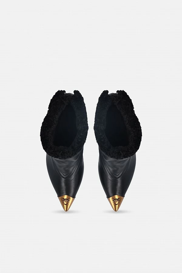 botín lucy punta dorada pinko botín lucy punta dorada pinko