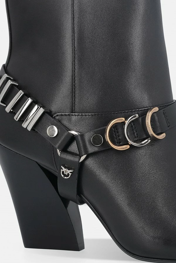 botín viola negro pinko