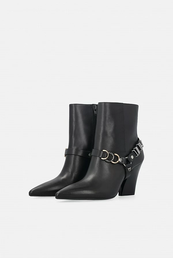 botín viola negro pinko