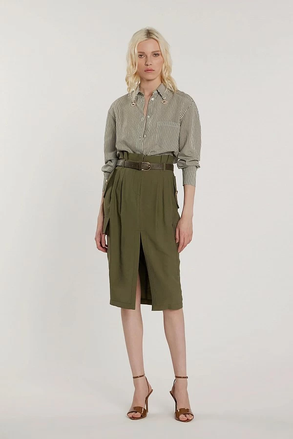 Camisa ARDITI de Rayas con Strass y Detalle Ojo Camisa ARDITI de Rayas con Strass y Detalle Ojo