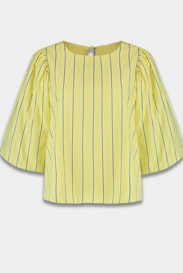 Camisa Corta LEVY de Rayas Amarillas – Harper and Yve Mujer