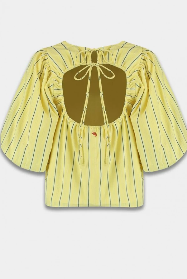 Camisa Corta LEVY de Rayas Amarillas – Harper and Yve Mujer